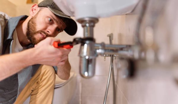 The plumber's careful approach highlights their professionalism and dedication to delivering high-quality service. They are equipped with the appropriate tools and materials, ensuring that the repair is done effectively and efficiently. The photo captures the importance of precision and attention to detail in plumbing work, as the plumber works to restore the functionality of the sink.